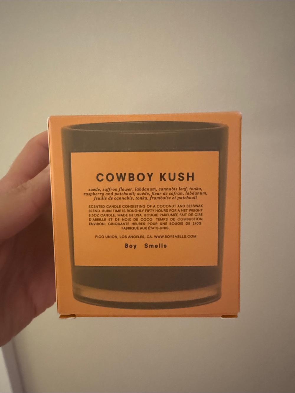 Cowboy Kush Scented Candle - Orange BOYSMELLS